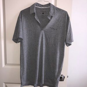 Gray Tesla polo size Large